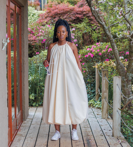 Jua Beige Bubble Dress