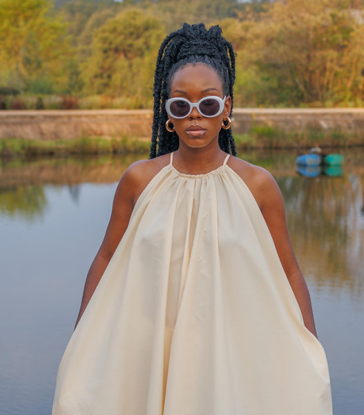 Jua Beige Bubble Dress