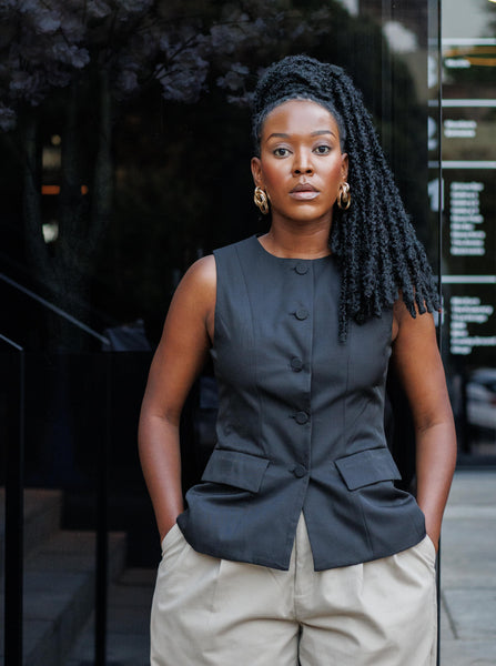 Giza Black Waistcoat