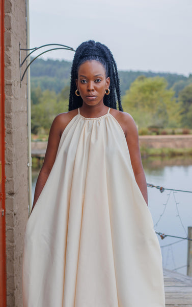 Jua Beige Bubble Dress