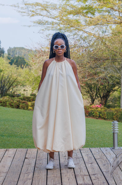 Jua Beige Bubble Dress