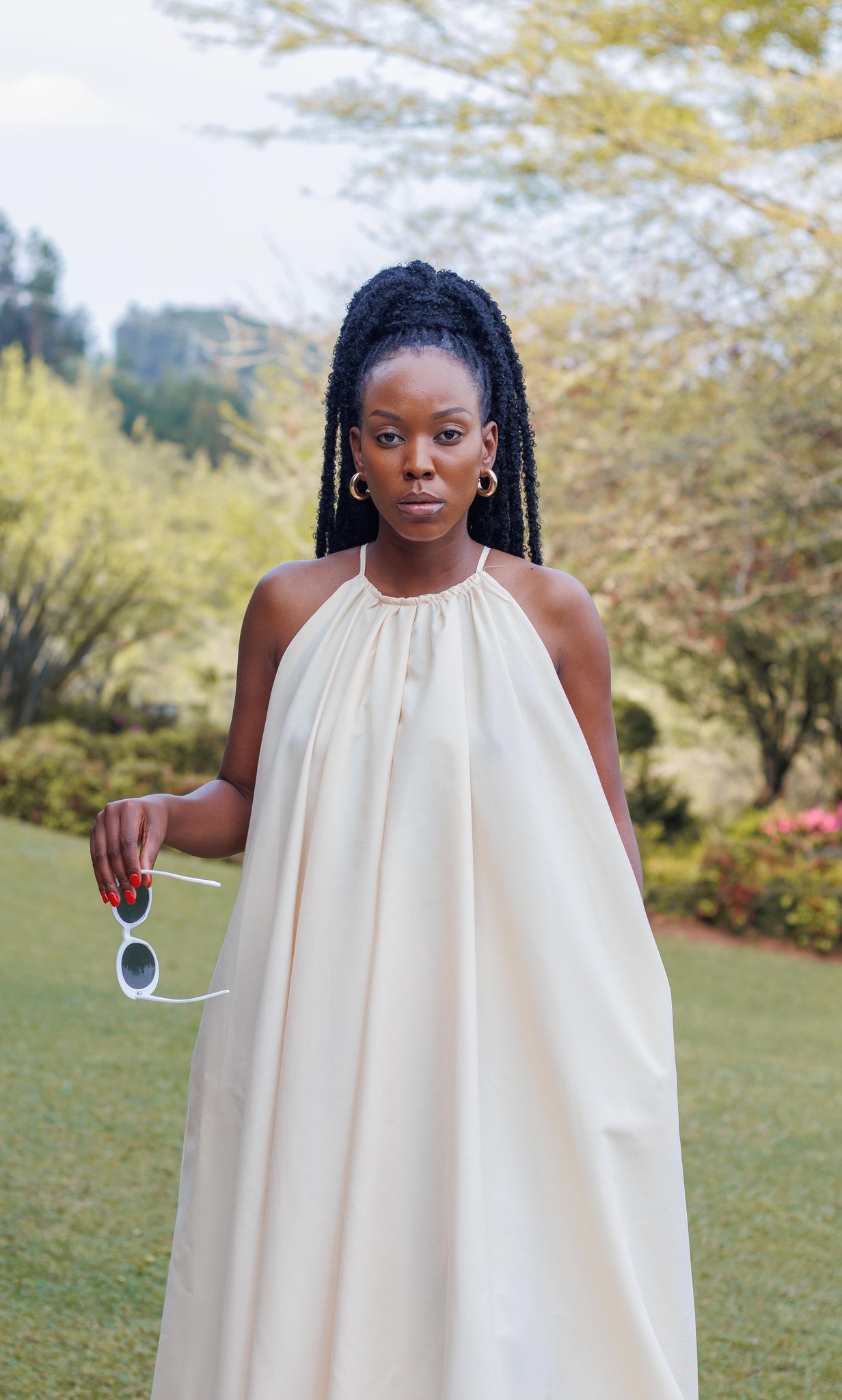 Jua Beige Bubble Dress