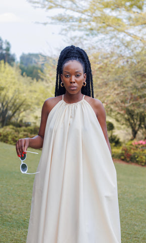 Jua Beige Bubble Dress