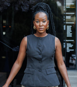 Giza Black Waistcoat