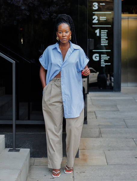 Bahari Blue Striped Shirt