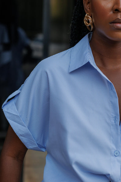 Bahari Blue Striped Shirt