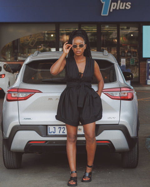 Nyeusi Black Short Romper