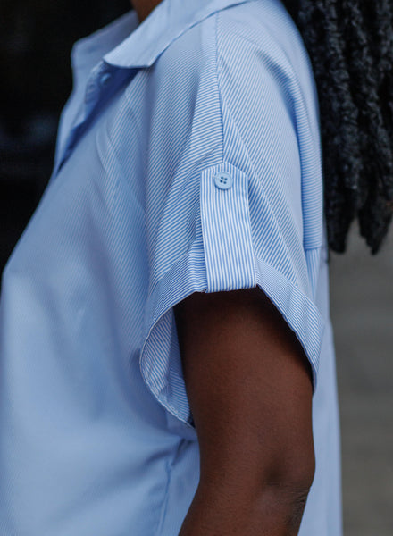Bahari Blue Striped Shirt