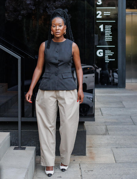 Giza Black Waistcoat
